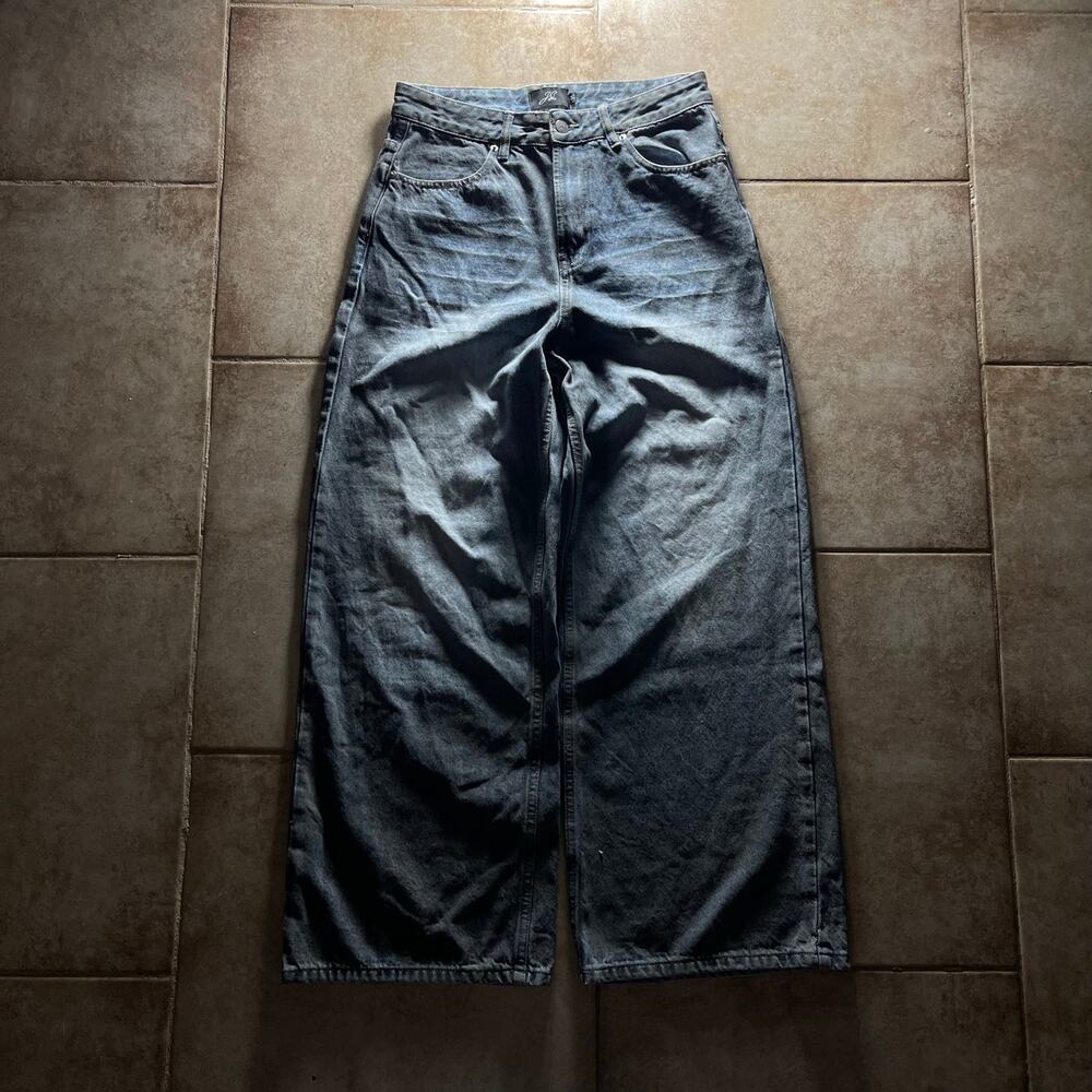 Vintage Wide-leg Baggy Blue Denim Jeans